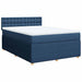 Pat box spring cu saltea, albastru, 140x200 cm, textil - WALTI WALTI