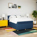 Pat box spring cu saltea, albastru, 140x200 cm, textil - WALTI WALTI