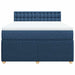 Pat box spring cu saltea, albastru, 140x200 cm, textil - WALTI WALTI