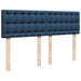 Pat box spring cu saltea, albastru, 140x200 cm, textil - WALTI WALTI