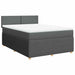 Pat box spring cu saltea, gri închis, 140x200 cm, textil - WALTI WALTI