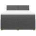 Pat box spring cu saltea, gri închis, 140x200 cm, textil - WALTI WALTI