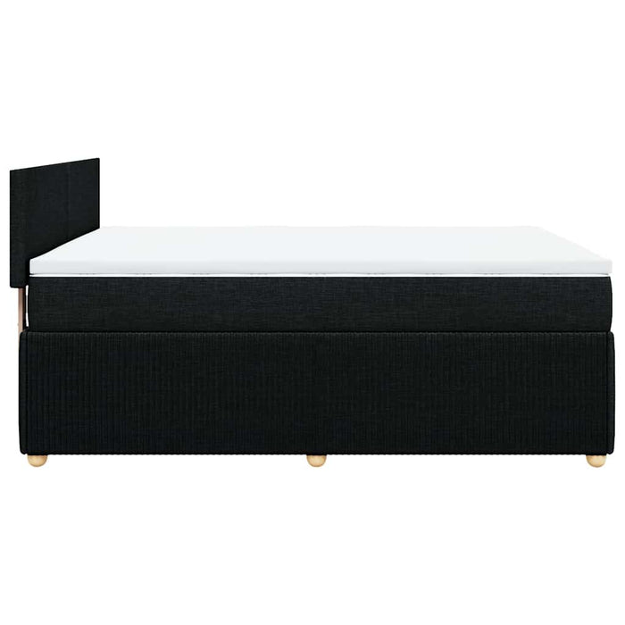 Pat box spring cu saltea, negru, 140x200 cm, textil - WALTI WALTI