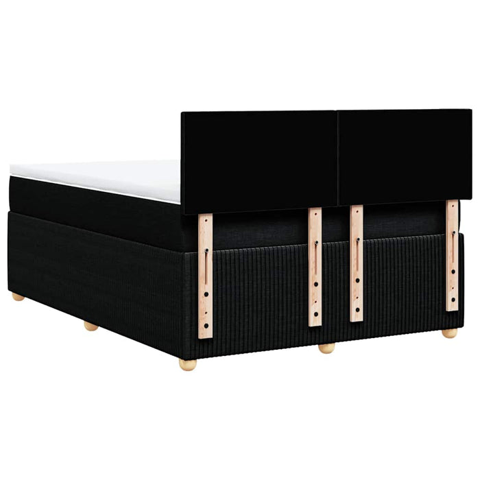 Pat box spring cu saltea, negru, 140x200 cm, textil - WALTI WALTI