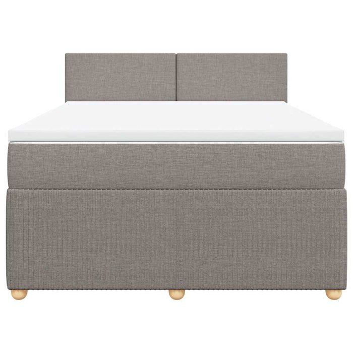 Pat continental cu saltea gri taupe 140x200 cm material textil - WALTI WALTI