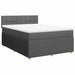 Pat box spring cu saltea, gri închis, 140x200 cm, textil - WALTI WALTI