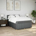 Pat box spring cu saltea, gri închis, 140x200 cm, textil - WALTI WALTI