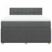 Pat box spring cu saltea, gri închis, 140x200 cm, textil - WALTI WALTI