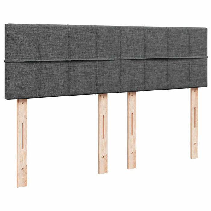 Pat box spring cu saltea, gri închis, 140x200 cm, textil - WALTI WALTI