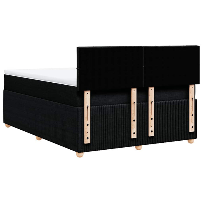 Pat box spring cu saltea, negru, 140x200 cm, textil - WALTI WALTI