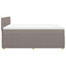 Pat continental cu saltea gri taupe 140x200 cm material textil - WALTI WALTI
