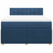 Pat continental cu saltea, albastru, 140x200cm, material textil - WALTI WALTI