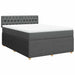 Pat box spring cu saltea, gri închis, 140x200 cm, textil - WALTI WALTI