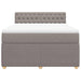 Pat continental cu saltea gri taupe 140x200 cm material textil - WALTI WALTI