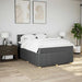 Pat box spring cu saltea, gri închis, 140x200 cm, textil - WALTI WALTI