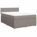 Pat continental cu saltea gri taupe 140x200 cm material textil - WALTI WALTI