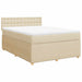 Pat continental cu saltea, crem, 140x200 cm, material textil - WALTI WALTI