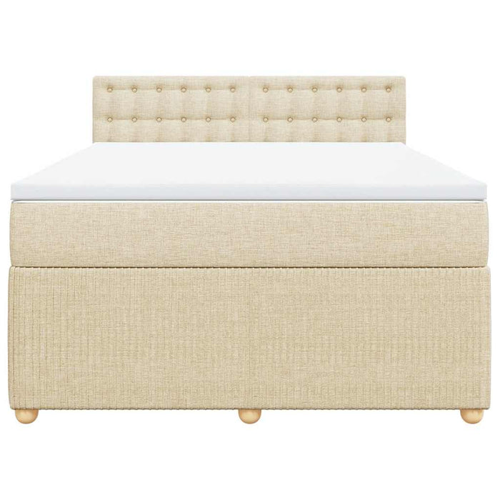 Pat continental cu saltea, crem, 140x200 cm, material textil - WALTI WALTI