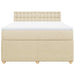 Pat continental cu saltea, crem, 140x200 cm, material textil - WALTI WALTI