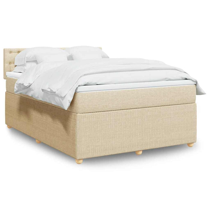 Pat continental cu saltea, crem, 140x200 cm, material textil - WALTI WALTI