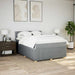 Pat continental cu saltea, gri deschis, 160x200 cm, textil - WALTI WALTI
