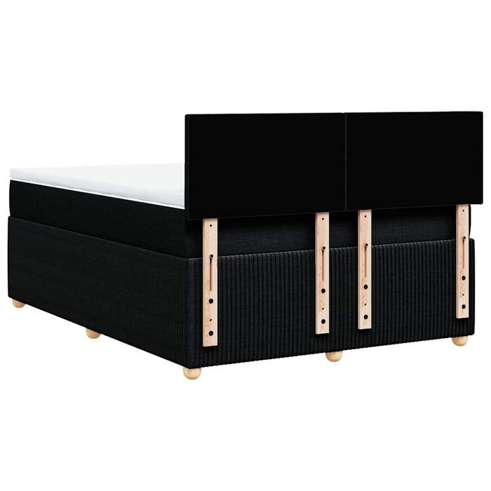 Pat box spring cu saltea, negru, 160x200 cm, textil - WALTI WALTI