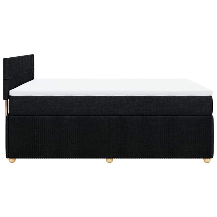 Pat box spring cu saltea, negru, 160x200 cm, textil - WALTI WALTI