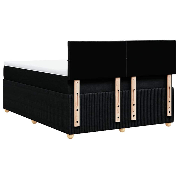 Pat box spring cu saltea, negru, 160x200 cm, textil - WALTI WALTI