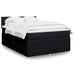 Pat box spring cu saltea, negru, 160x200 cm, textil - WALTI WALTI