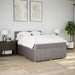 Pat box spring cu saltea, gri taupe, 160x200 cm material textil - WALTI WALTI