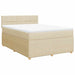 Pat box spring cu saltea, crem, 160x200 cm, material textil - WALTI WALTI