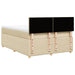 Pat box spring cu saltea, crem, 160x200 cm, material textil - WALTI WALTI
