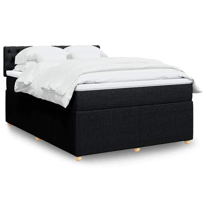 Pat box spring cu saltea, negru, 160x200 cm, textil - WALTI WALTI