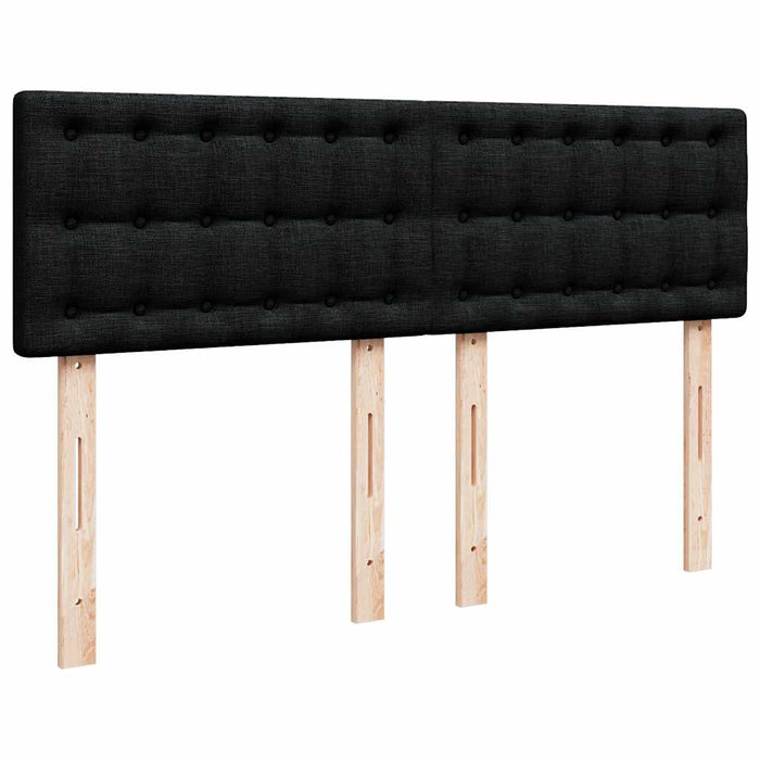 Pat box spring cu saltea, negru, 160x200 cm, textil - WALTI WALTI