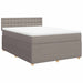 Pat box spring cu saltea, gri taupe, 160x200 cm material textil - WALTI WALTI