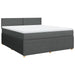Pat box spring cu saltea, gri închis, 180x200 cm, textil - WALTI WALTI