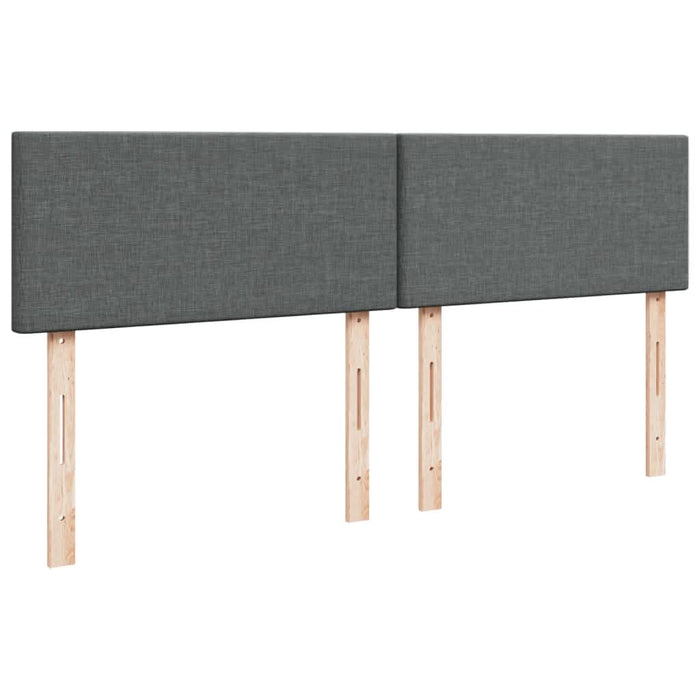 Pat box spring cu saltea, gri închis, 180x200 cm, textil - WALTI WALTI
