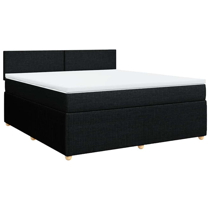 Pat box spring cu saltea, negru, 180x200 cm, catifea - WALTI WALTI