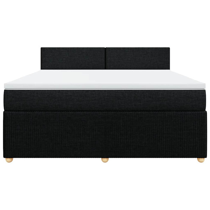 Pat box spring cu saltea, negru, 180x200 cm, catifea - WALTI WALTI