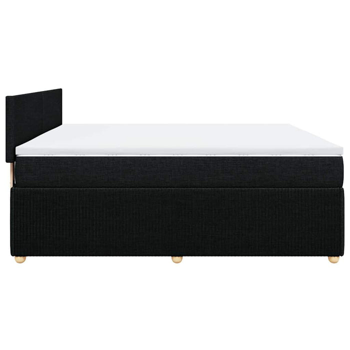 Pat box spring cu saltea, negru, 180x200 cm, catifea - WALTI WALTI