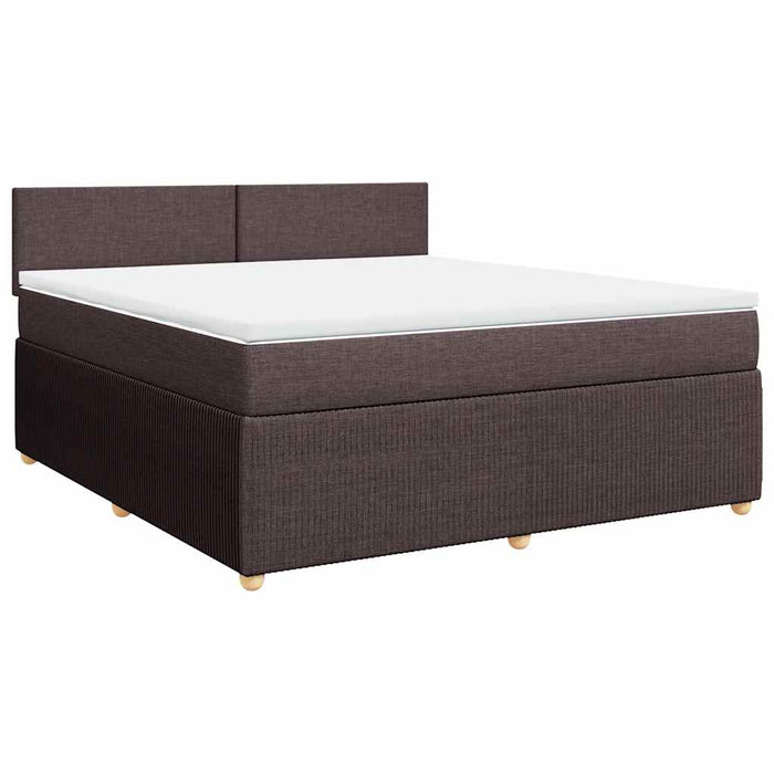 Pat continental cu saltea maro închis 180x200cm material textil - WALTI WALTI