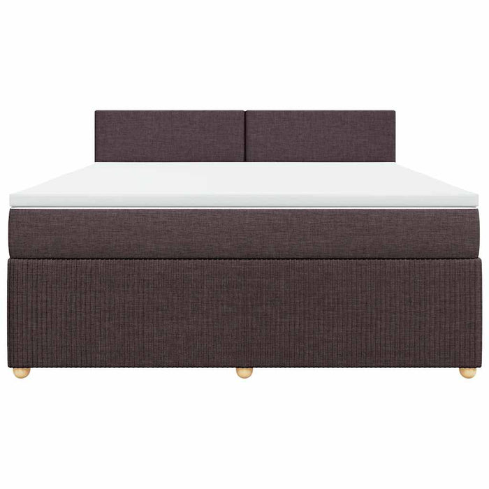 Pat continental cu saltea maro închis 180x200cm material textil - WALTI WALTI