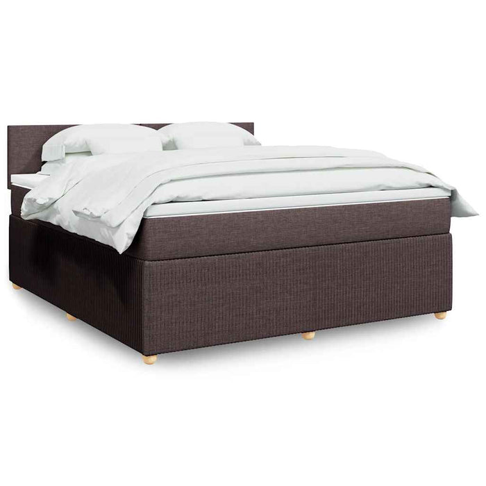 Pat continental cu saltea maro închis 180x200cm material textil - WALTI WALTI