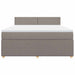 Pat continental cu saltea, gri taupe, 180x200 cm, textil - WALTI WALTI