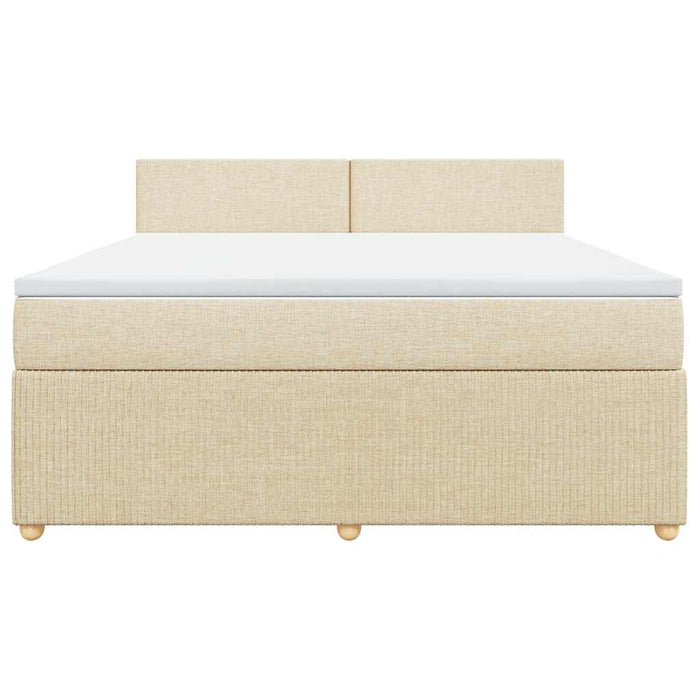 Pat continental cu saltea, crem, 180x200 cm, textil - WALTI WALTI