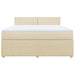 Pat continental cu saltea, crem, 180x200 cm, textil - WALTI WALTI