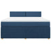 Pat box spring cu saltea, albastru, 180x200 cm, material textil - WALTI WALTI