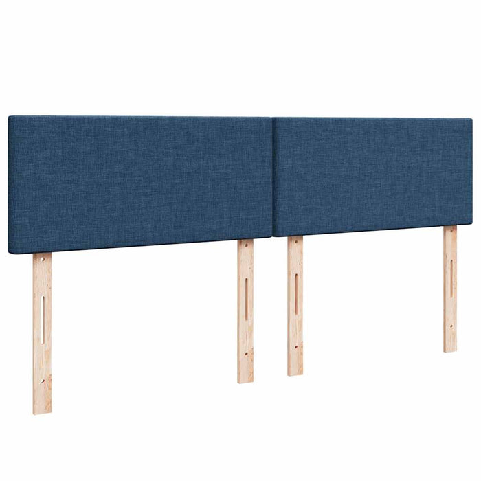 Pat box spring cu saltea, albastru, 180x200 cm, material textil - WALTI WALTI