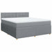 Pat continental, gri deschis, 180x200 cm, material textil - WALTI WALTI