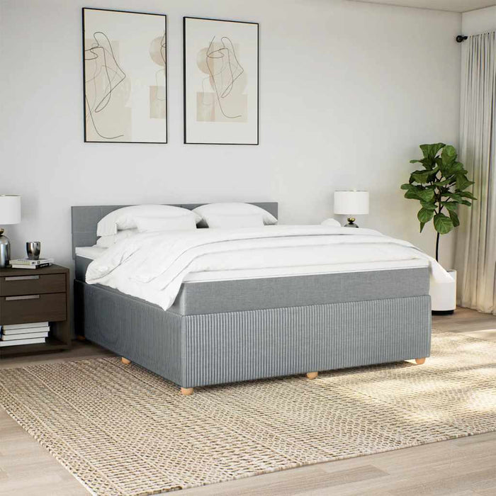 Pat continental, gri deschis, 180x200 cm, material textil - WALTI WALTI